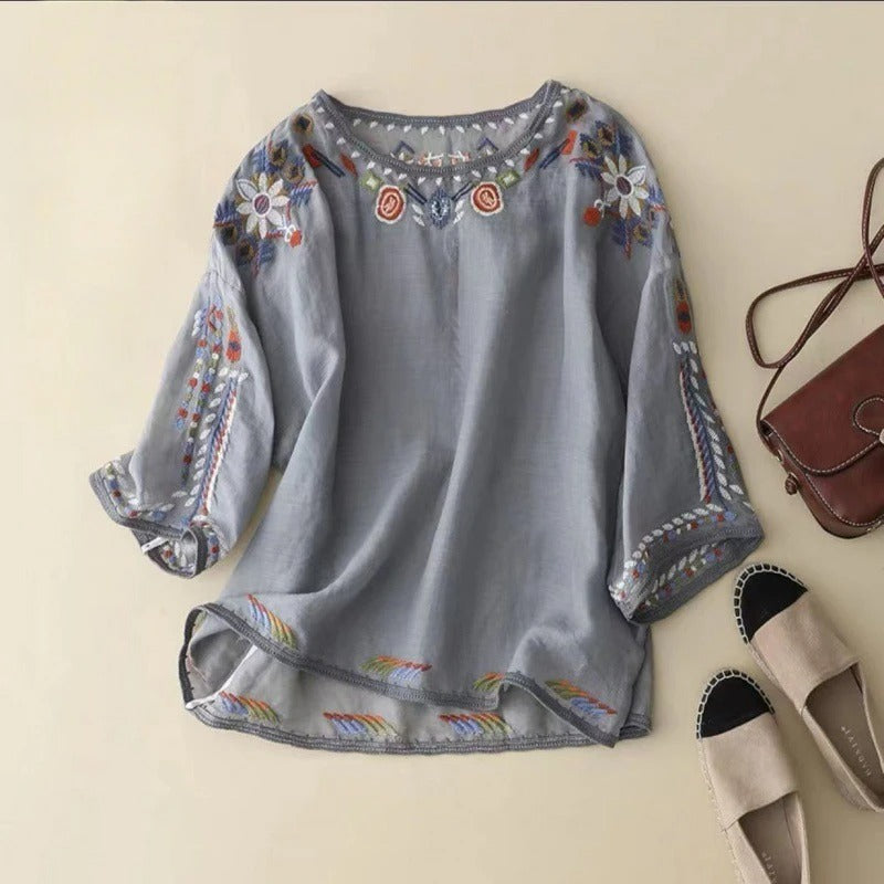 NORA™ LINEN BLOUSE