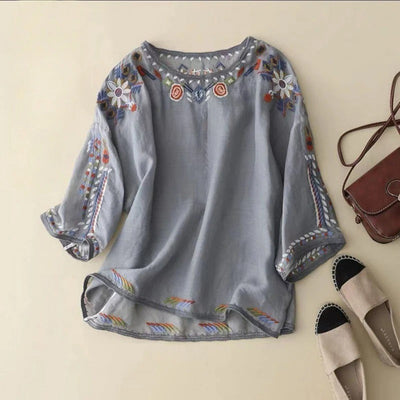 NORA™ LINEN BLOUSE