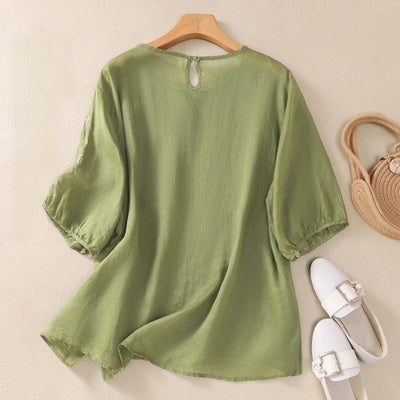 MONICA LINEN BLOUSE
