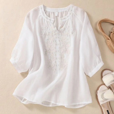 KRISTINE LINEN BLOUSE
