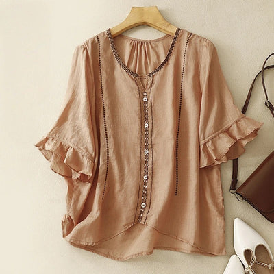 GIA LINEN BLOUSE