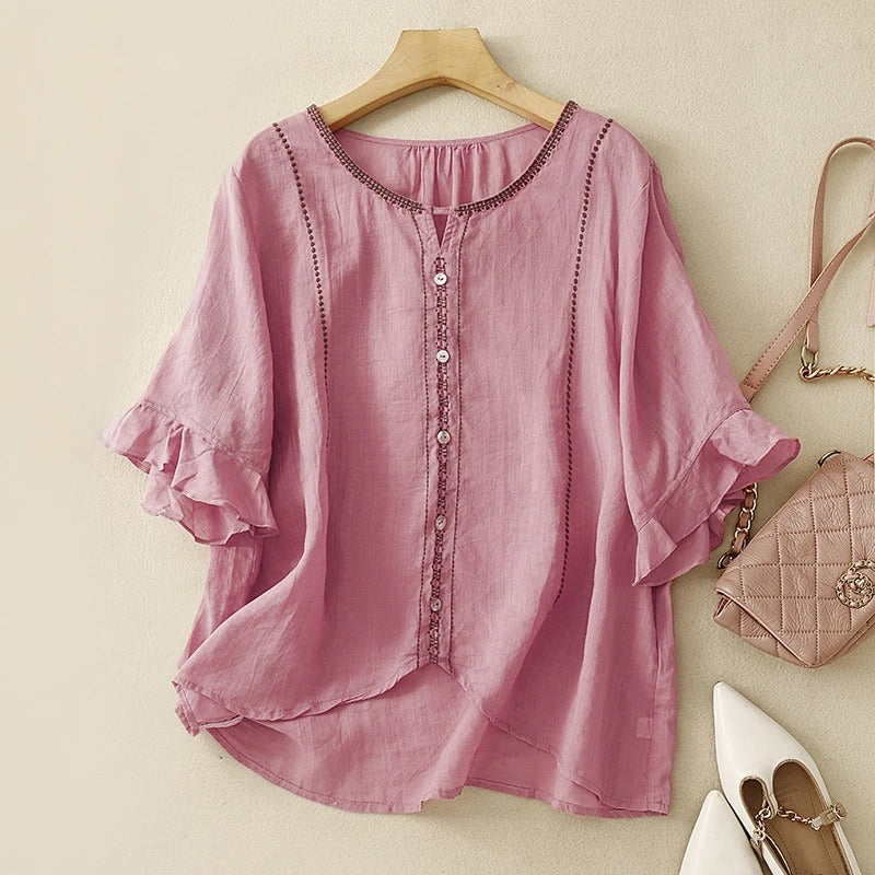 GIA LINEN BLOUSE