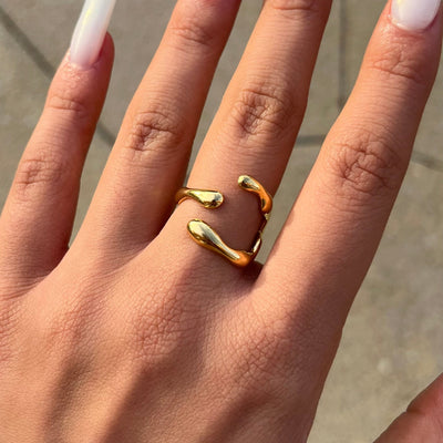 Gold Geometric Ring