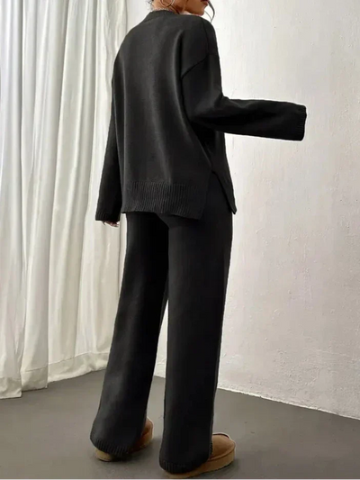 Lily™ - Warm Ribbed Casual Pantsuit