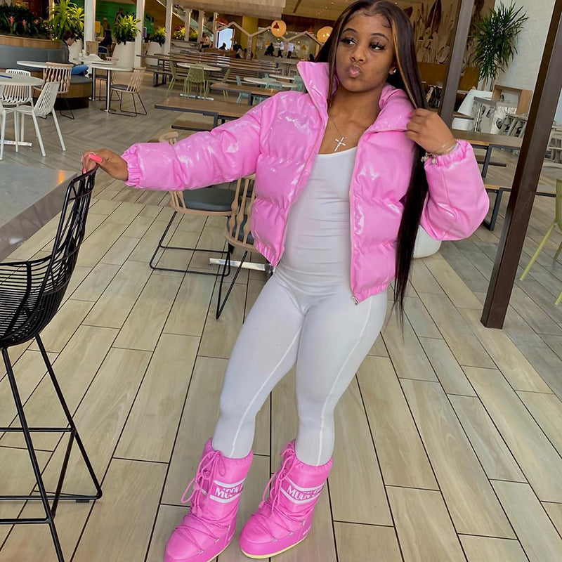 Avencea | PU Leather Winter Coat - Stylishly Bundle Up for Cold Days