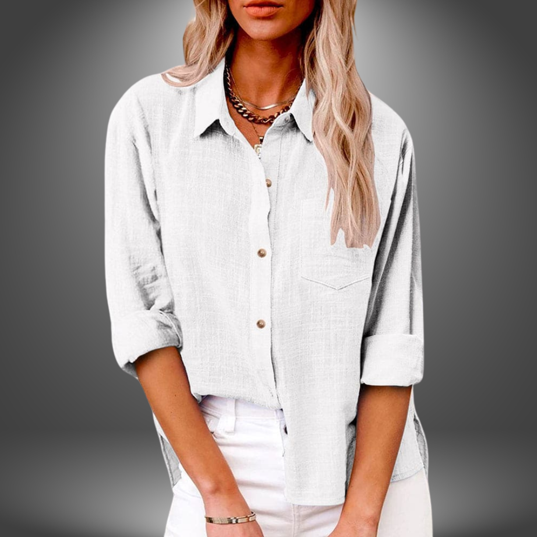 Evelia™ | Premium Linen Blouse