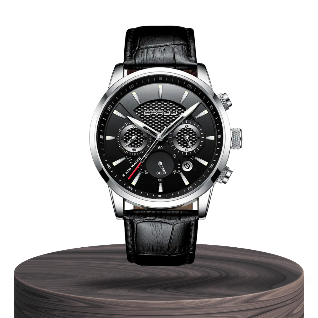 Rowan | Trendy Army-Inspired Leather Timepiece Watch | 42mm