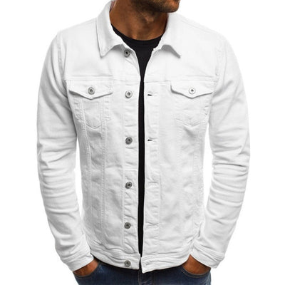 Men’s Denim Jacket – Structured Regular Fit – Button-Up Front – Chest Pockets