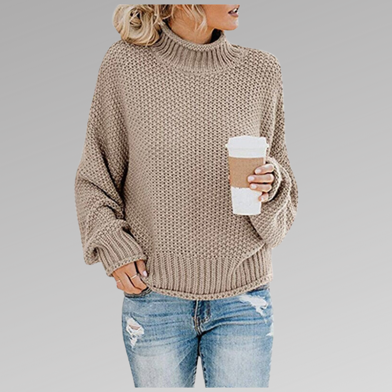 Calista | Soft Mock-Neck Knit Sweater