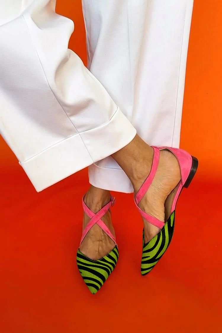 Lucrezia | Zebra Detail Ballet Flats