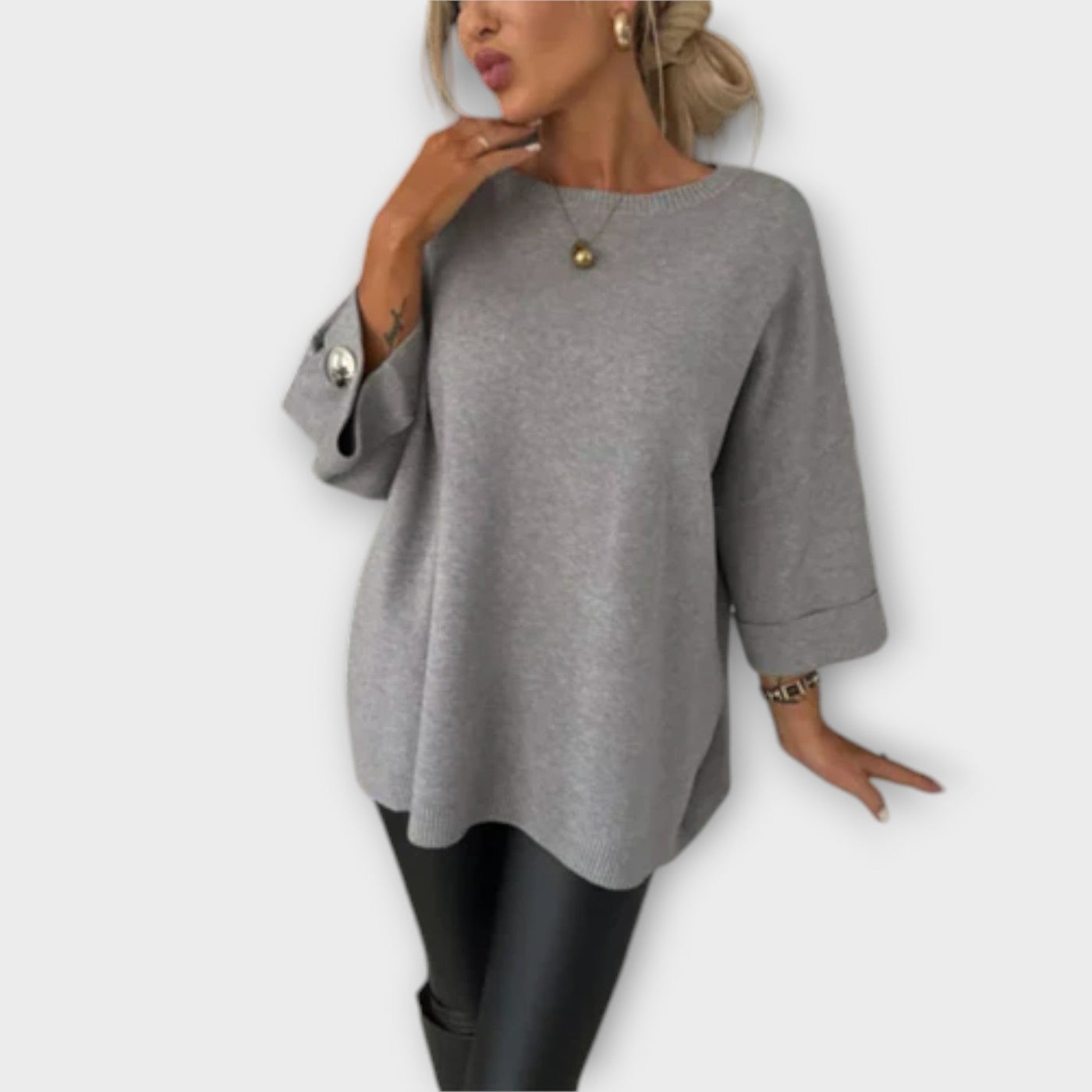 Eline™ | Knit Sweater Blouse