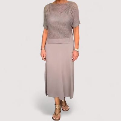 Claudia™ | Summer dress with knitted top