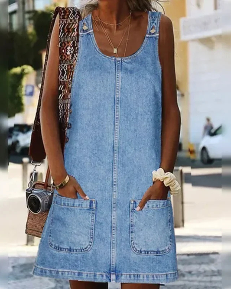 Jane | Denim Dress with Flattering Cut