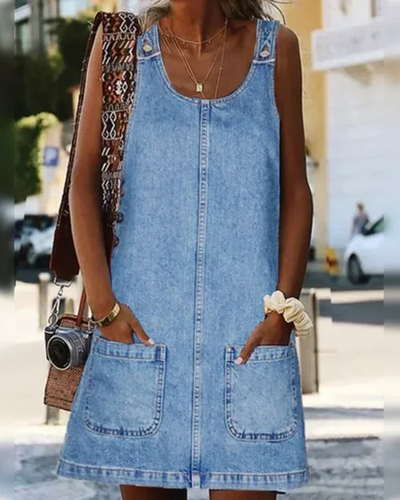 Jane | Denim Dress with Flattering Cut