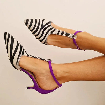 ZARA | ZEBRA PRINT SLINGBACK HEELS