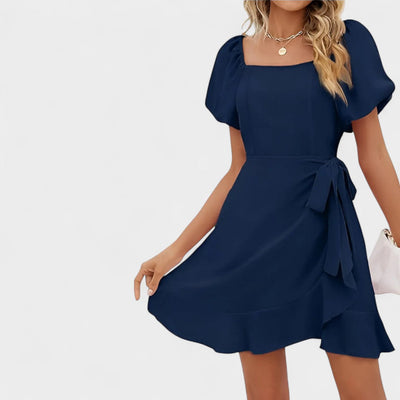 LILIA | PUFF SLEEVE WRAP DRESS