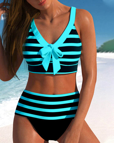 Roksana – Striped High-Waisted Bikini