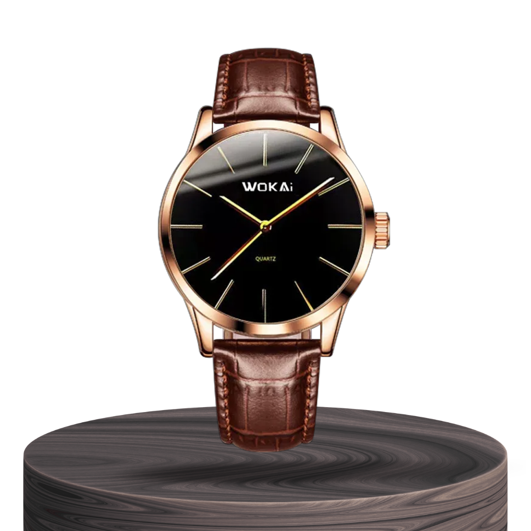 Ian | Elegant Rose Gold Quartz Watch Dean | 40mm
