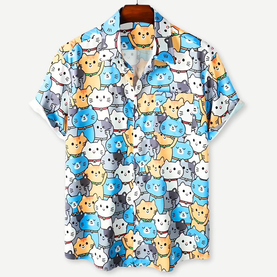 Relaxed "Meow Kingdom" Shirt