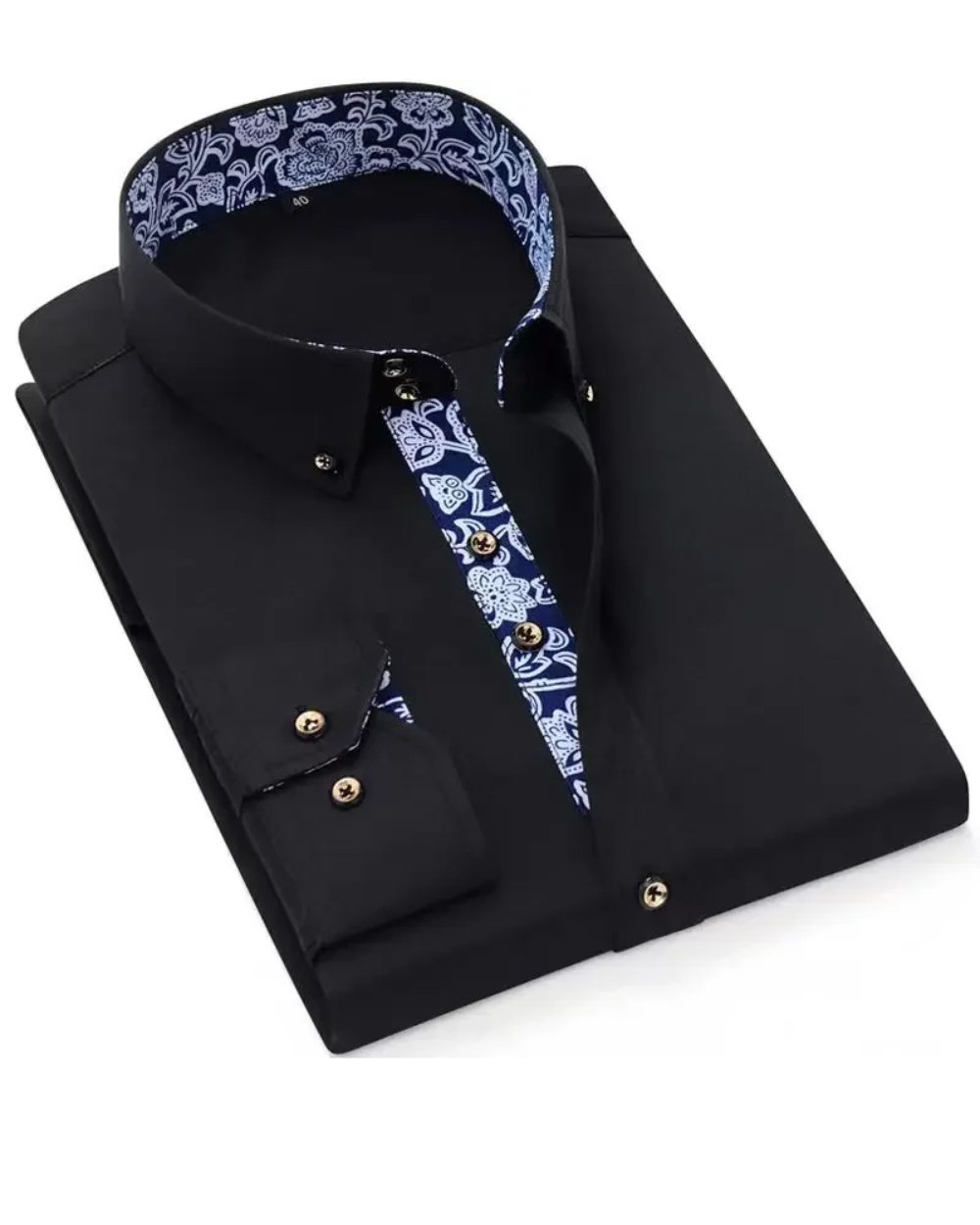 Florenzo – Men’s Contrast Collar Dress Shirt