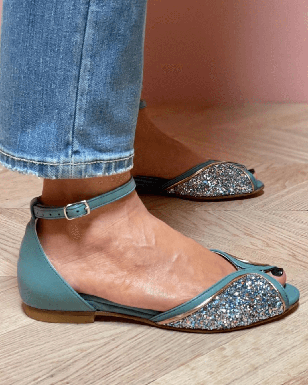 Bridget | Glitter Low Sandals