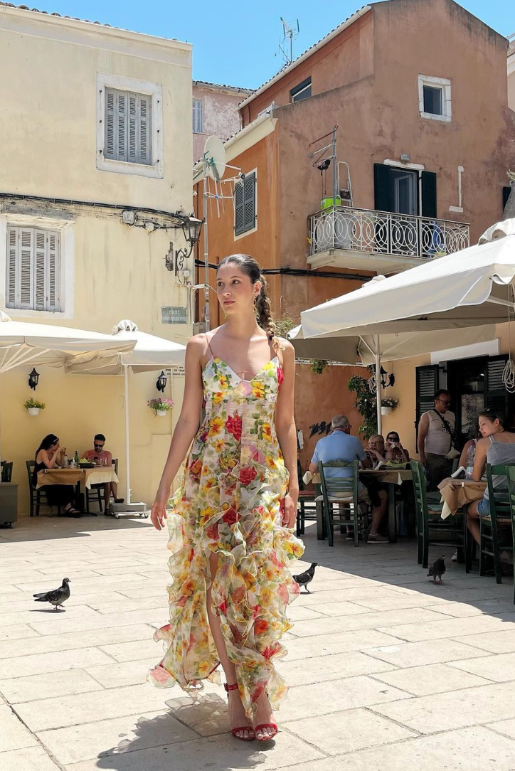 Saskia | Ruffle Maxi Dress