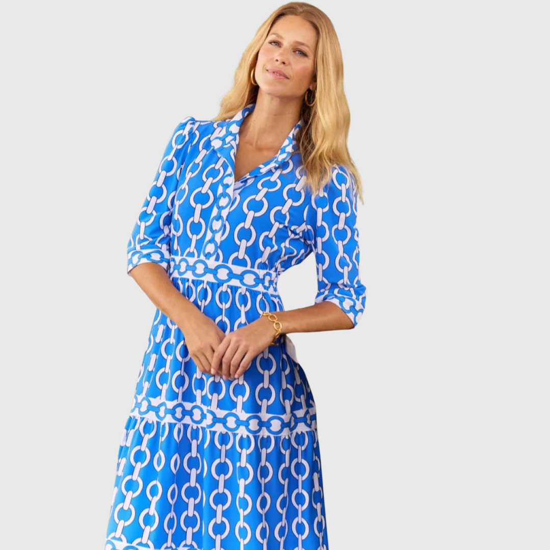 Carlotta | Mediterranean Patterned Dress