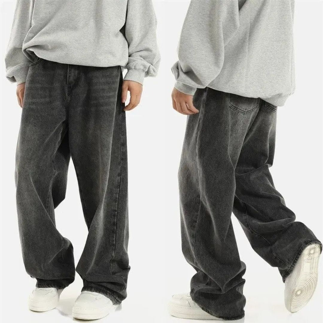 Oversized Noir Street Jeans