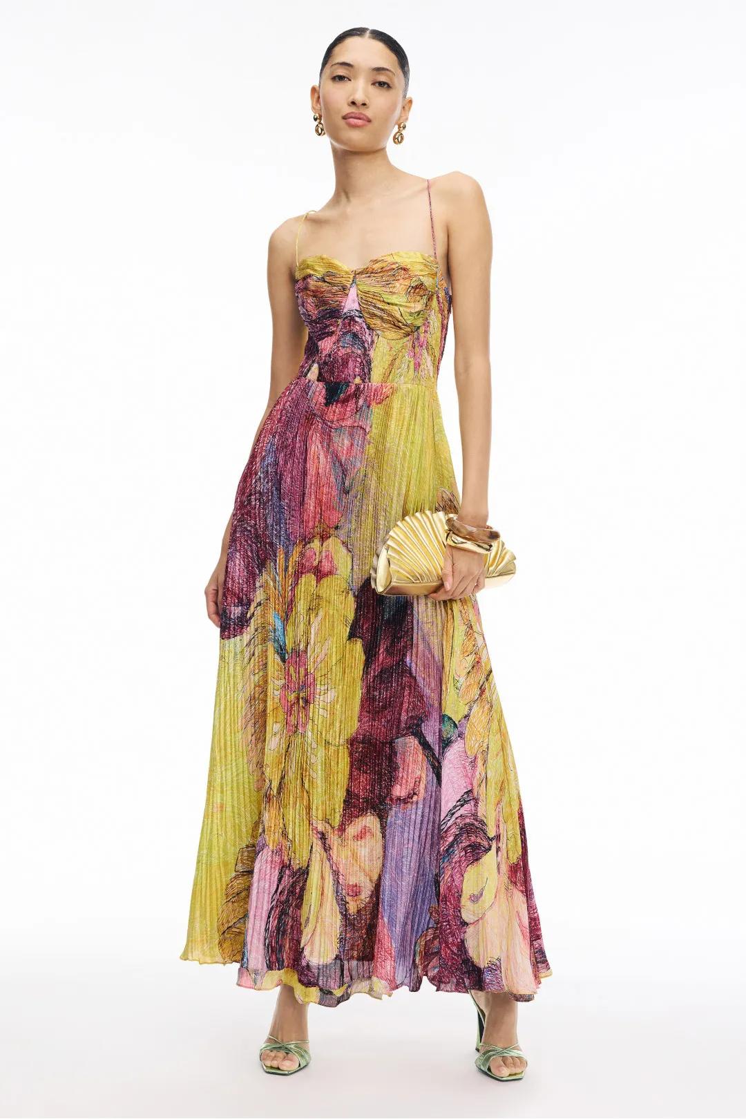 Kiara™ - MULTICOLORED IKAT PRINT MAXI DRESS