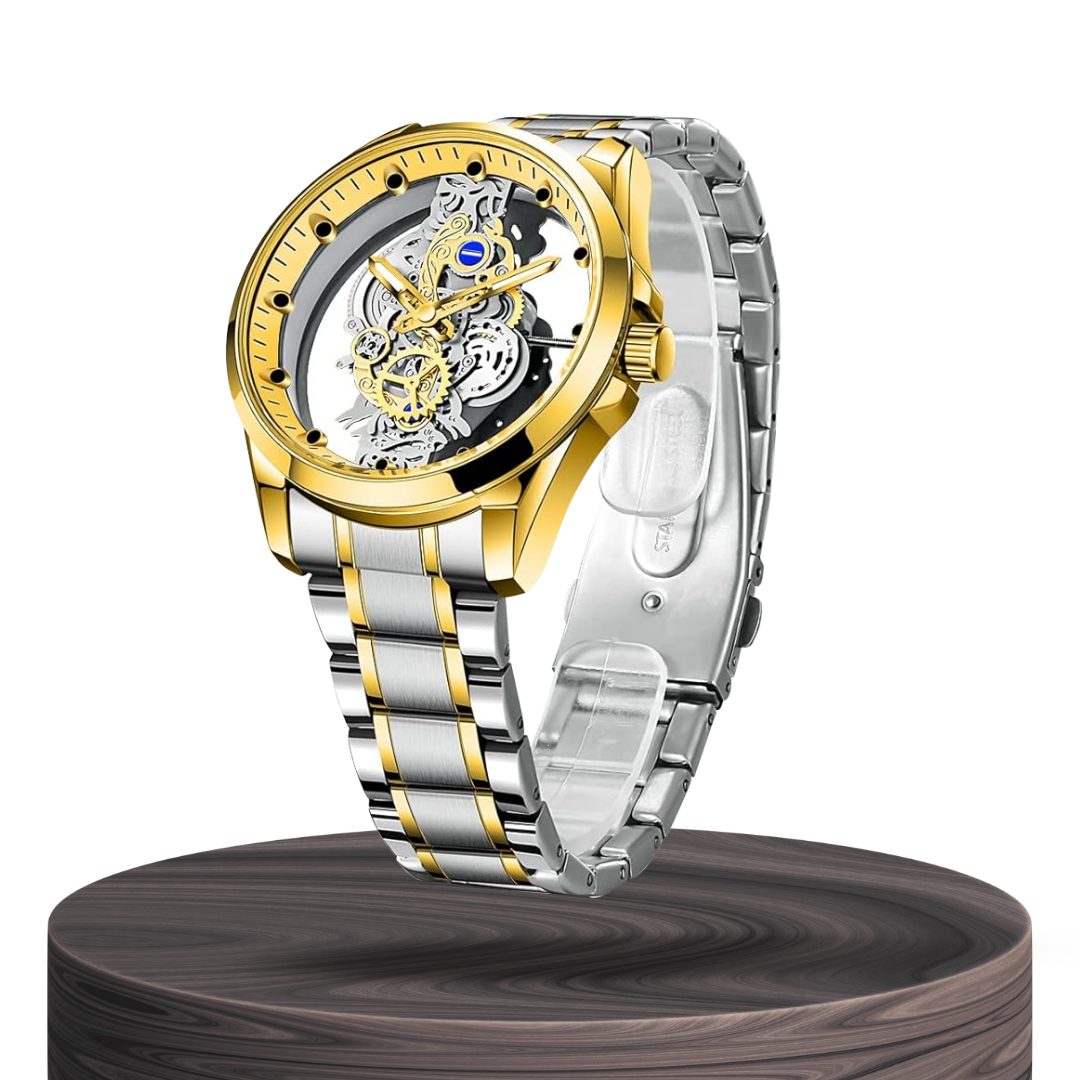 Rio | Hollow Double-sided Dial Skeleton Quartz Watch | 42mm