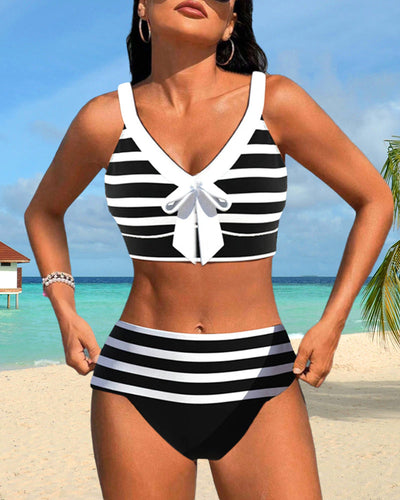 Roksana – Striped High-Waisted Bikini