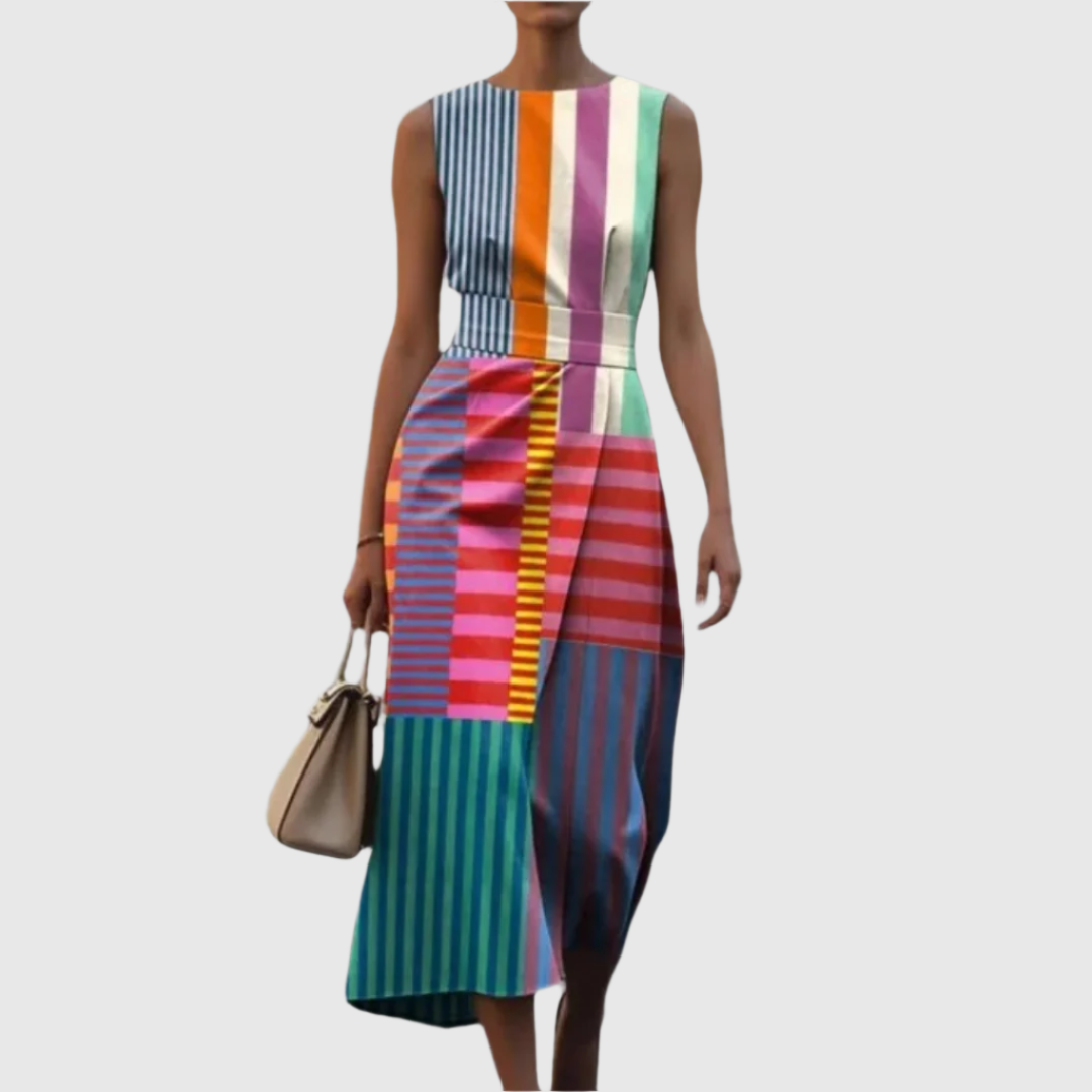 Esme | Modern Muse Colorblock Midi Dress