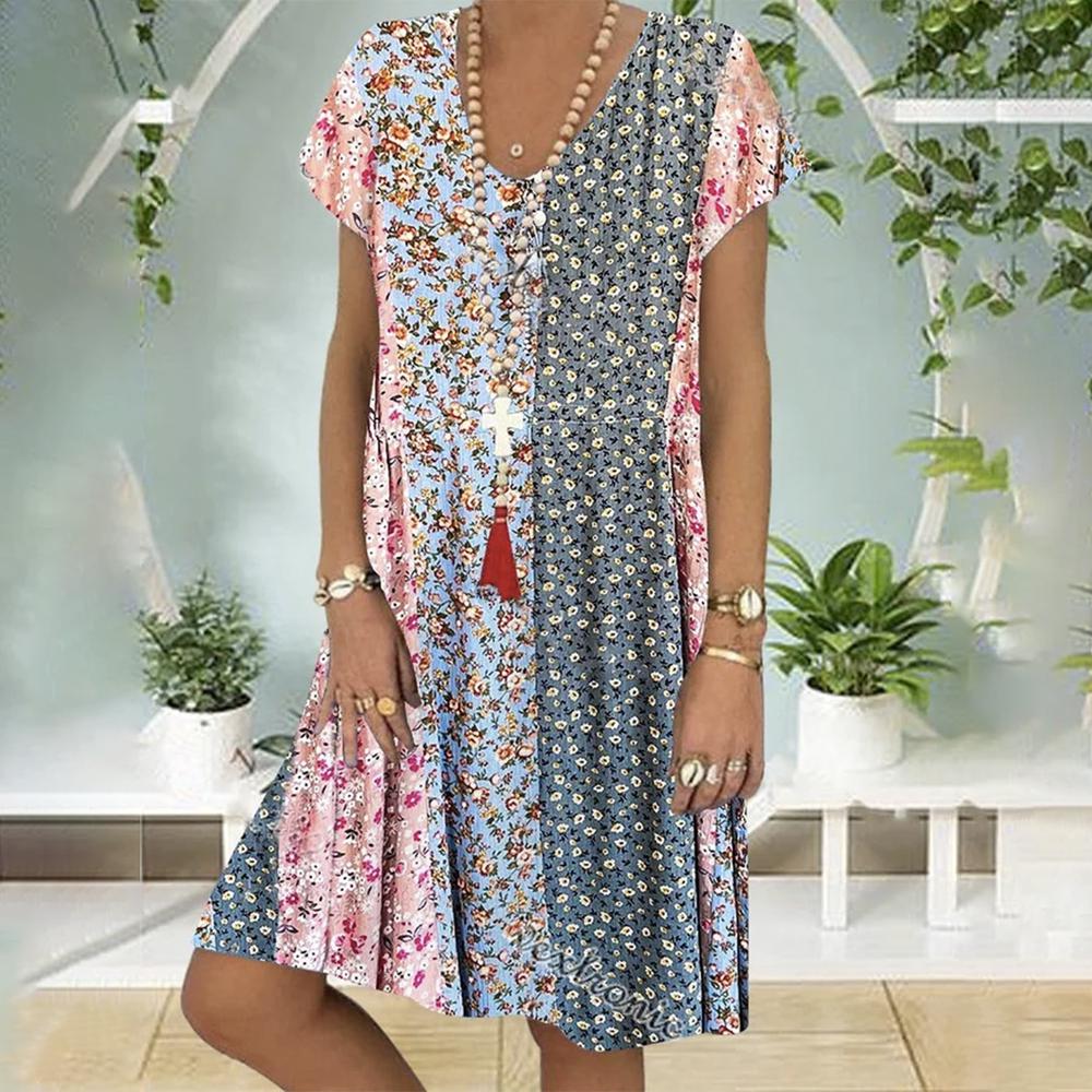 Flora | Mixed Floral Patchwork Dress