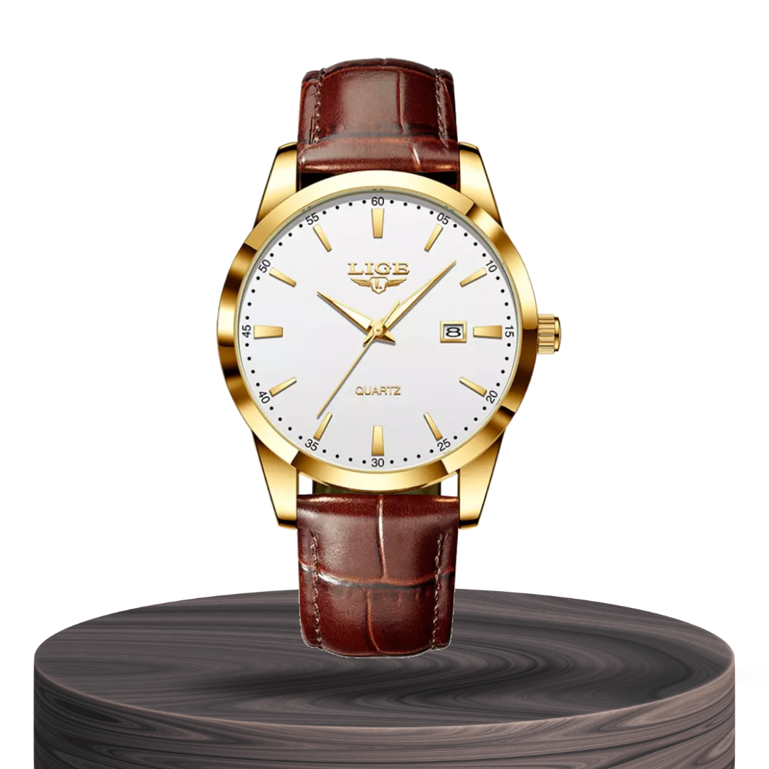 Sam | Leather Military Chronograph Watch | 40mm