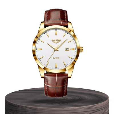 Sam | Leather Military Chronograph Watch | 40mm