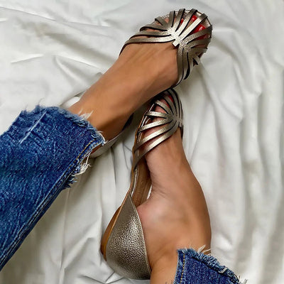 LIA Cut-Out Ballerinas with Open Toe - Elegant and Fashionable Shoes