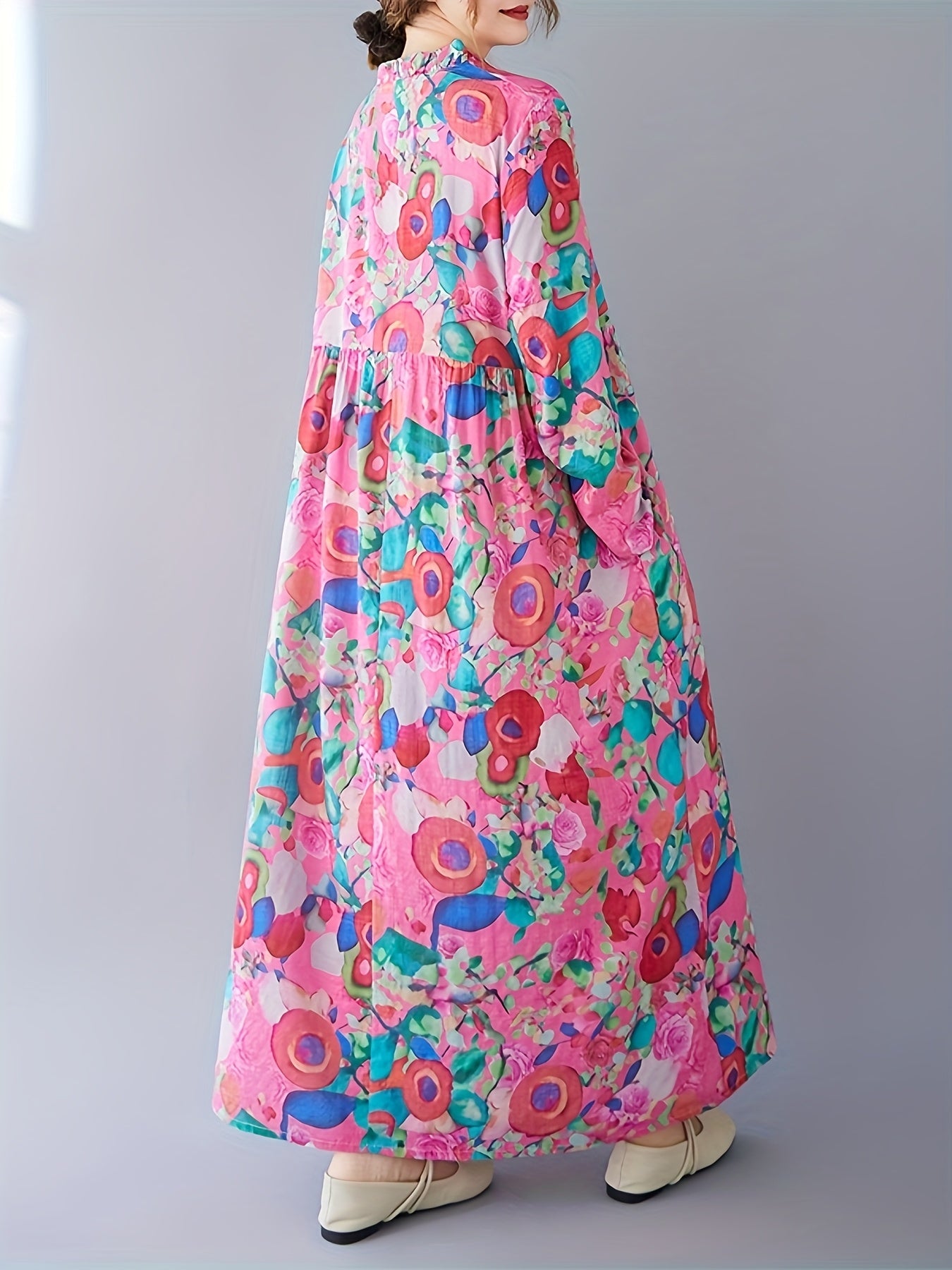 Elena | Watercolor Bloom Maxi Dress
