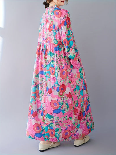 Elena | Watercolor Bloom Maxi Dress