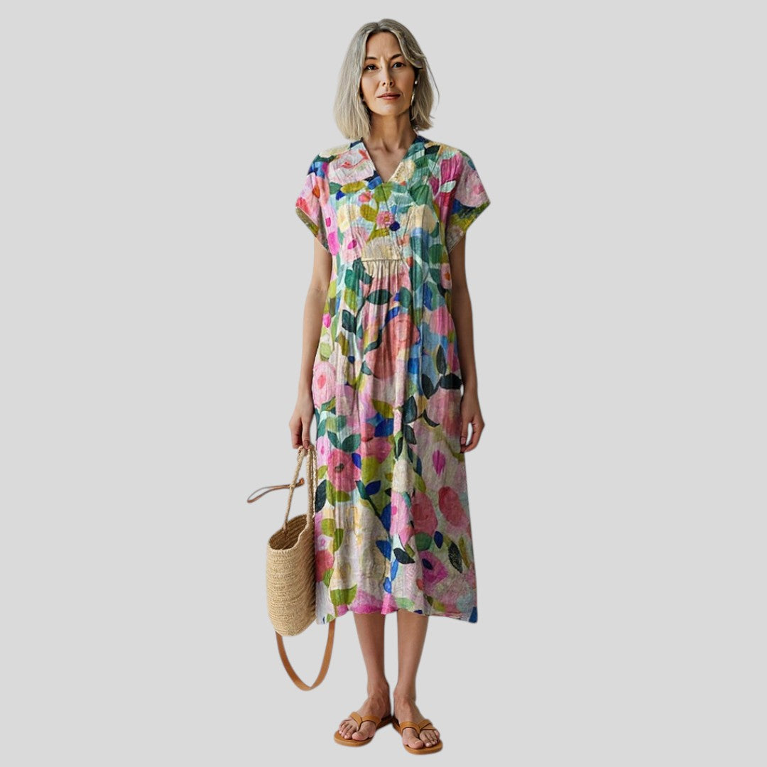Jovana | Multi-Color Flower Dress
