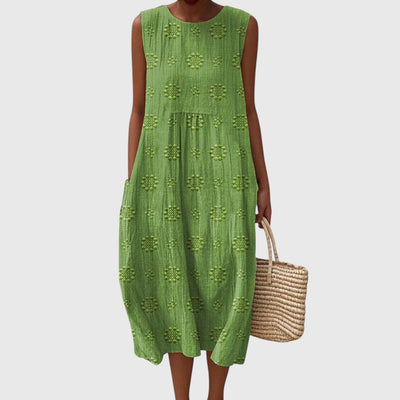 Callie | Olive Grove Sleeveless Midi Dress