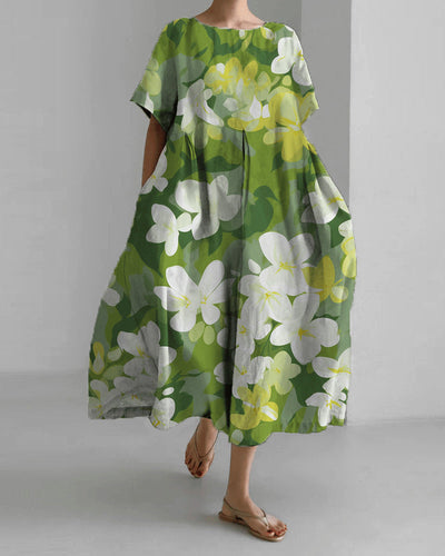 Ruzana™ | Loose Printed Dress With Short Sleeves