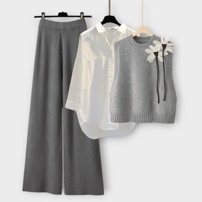 Clara - Knitted 3-Piece Set for Autumn and Winter