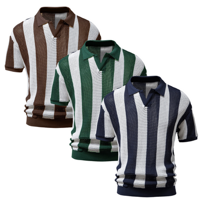 Vinthentic Lazio Men's Striped Polo Shirt