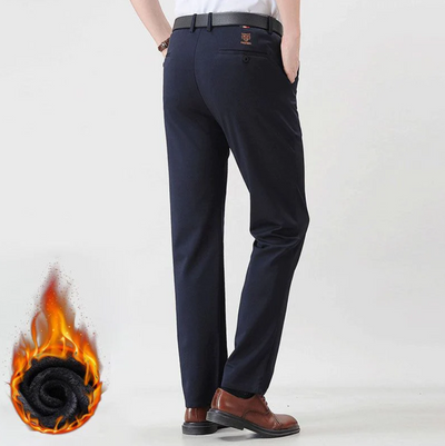 Avencea Men's Stretch Plush-Lined Trousers for Comfort and Style