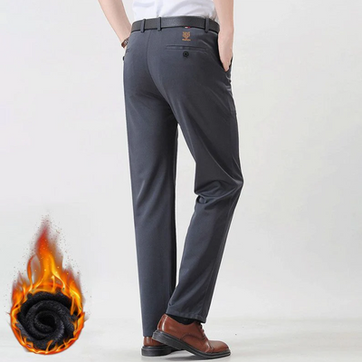 Avencea Men's Stretch Plush-Lined Trousers for Comfort and Style