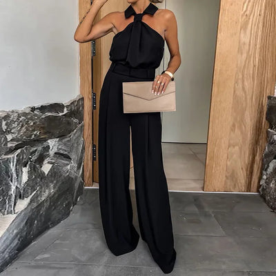 Layla  - halter neck sleeveless jumpsuit
