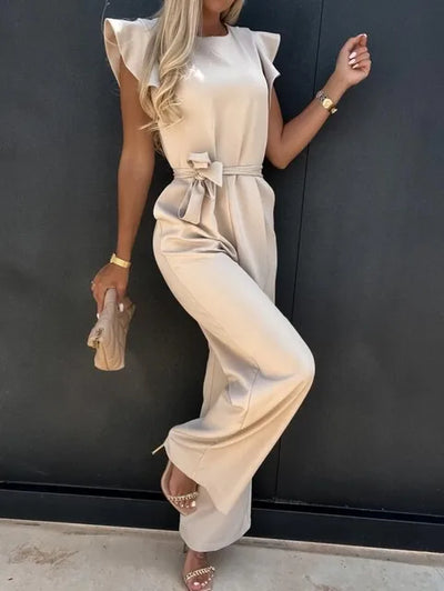 Elegant Avencea Jumpsuit with Ruffled Sleeves