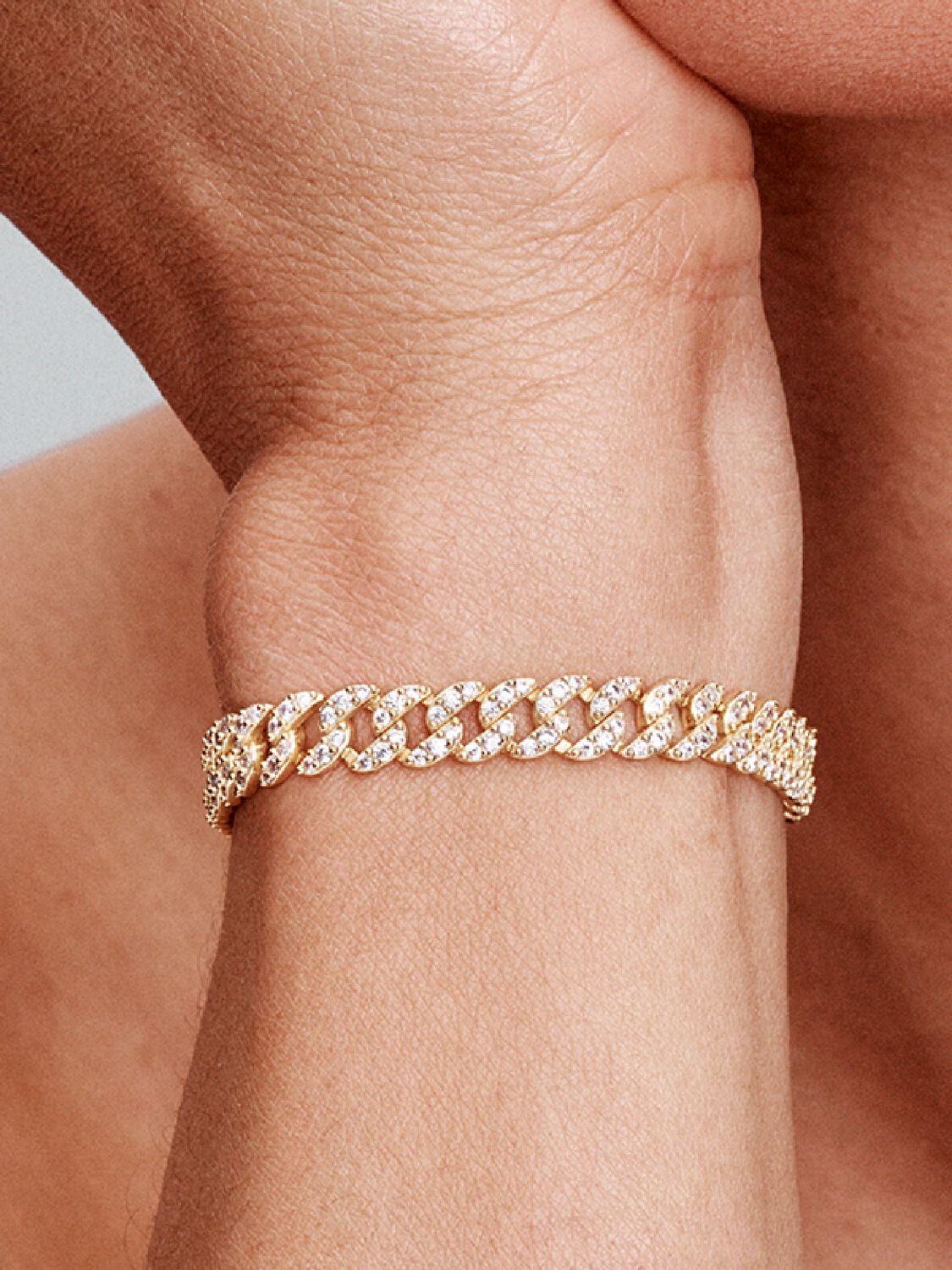 Moissanite Cuban Bracelet | White Gold 18k
