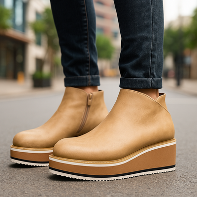 Auria - Platform Leather Shoes