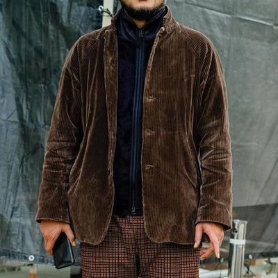 Men’s Jacket – Corduroy – Relaxed Fit – Button Front – Casual Layering Piece